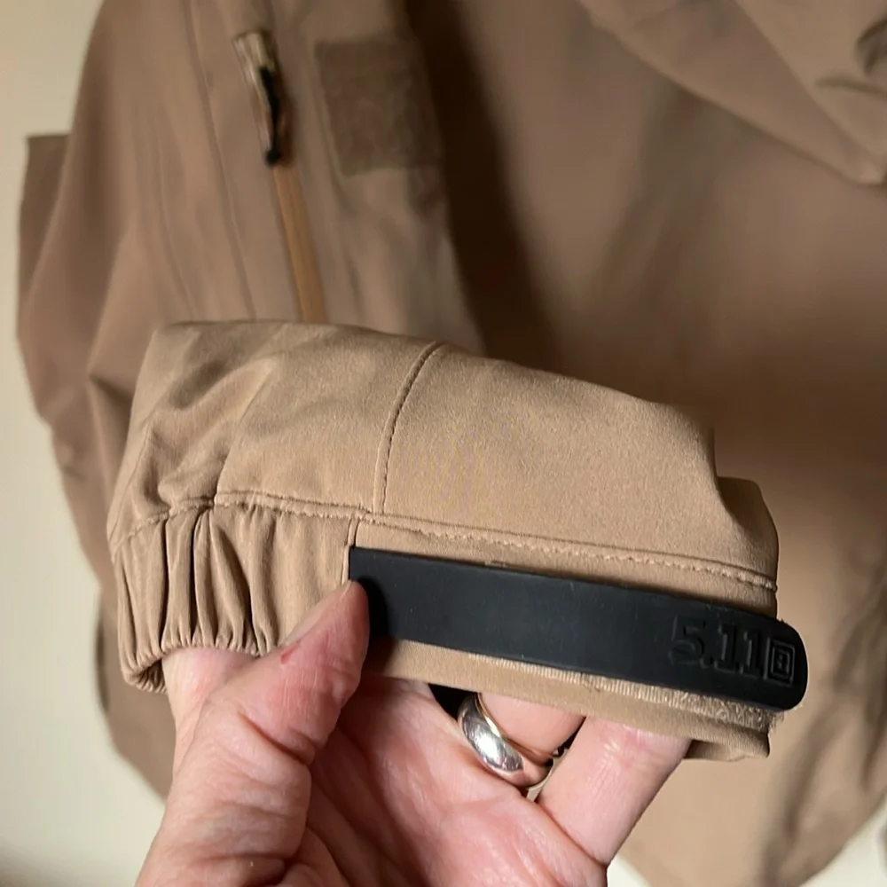 5.11 Tactical Series Tan Performance Jacket with Hood - Picture 5 of 13